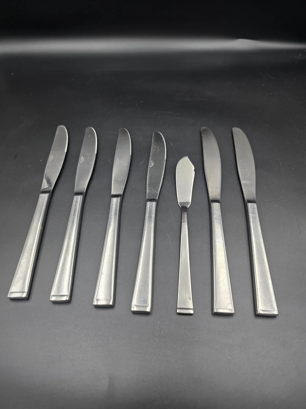 Stainless Steel Dinner Knives - Silver, Set of 2